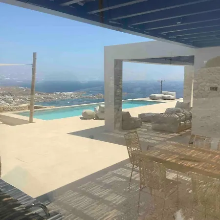 Villa Pool & Sea View Spritz Luxury Agios Lazaros Mykonos Psarrou